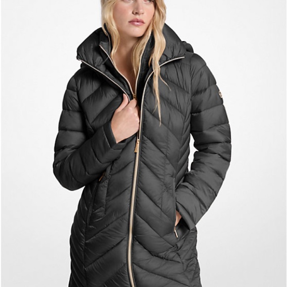Michael Kors Charcoal Puffer Coat